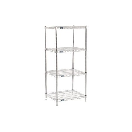 Global Equipment Nexel    Chrome Wire Shelving Starter - 24"W x 21"D x 54"H 21245C